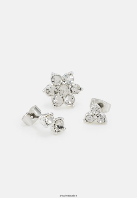 femmes Lot de 5 boucles d'oreilles argentées 006BT2662 Anna Field - Image 3