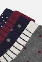 femmes Lot de 5 chaussettes bleu foncé/rouge foncé 006BT1149 Anna Field - Image 2