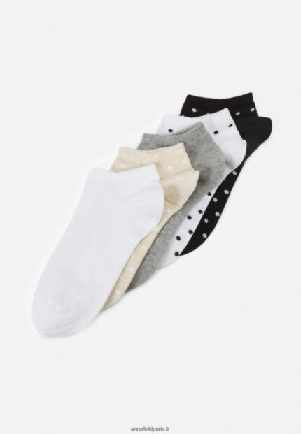 femmes Lot de 5 chaussettes gris/blanc/noir 006BT1137 Anna Field