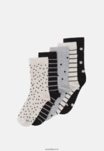 femmes Lot de 5 chaussettes gris/noir 006BT1142 Anna Field