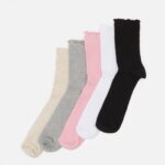 femmes Lot de 5 chaussettes noir/blanc/gris 006BT1127 Anna Field