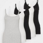 femmes Lot de 5 tops noir/blanc/gris clair chiné 006BT445 Anna Field