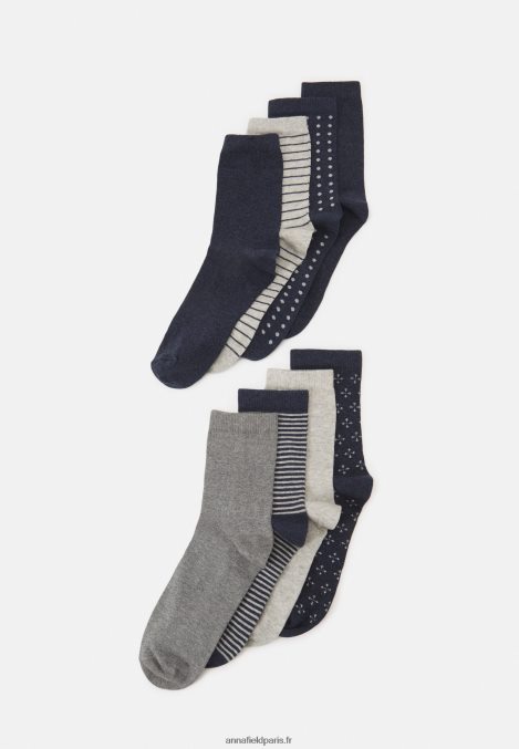 femmes Lot de 8 paires de chaussettes bleu foncé 006BT1145 Anna Field - Image 1