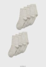 femmes Lot de 8 paires de chaussettes grises 006BT1141 Anna Field