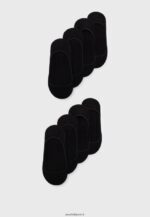 femmes Lot de 8 paires de chaussettes noires 006BT1154 Anna Field