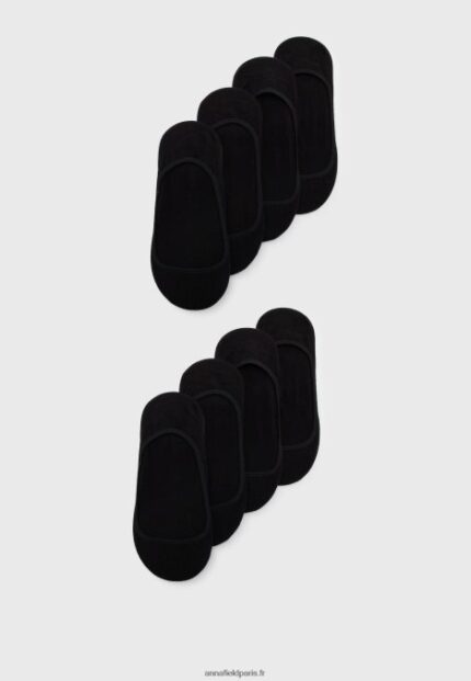 femmes Lot de 8 paires de chaussettes noires 006BT1154 Anna Field