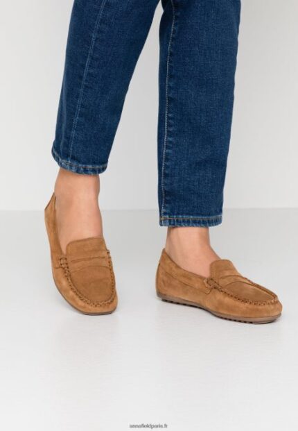 femmes mocassins cuir cognac 006BT1858 Anna Field