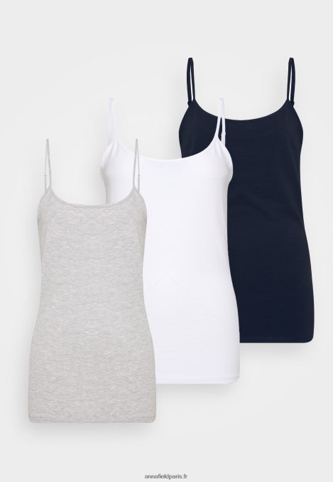 femmes Pack 3er blanc/bleu marine/gris clair 006BT484 Anna Field - Image 6