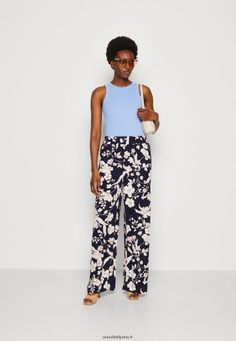 femmes pantalon noir/blanc cassé/multicolore 006BT619 Anna Field - Image 2