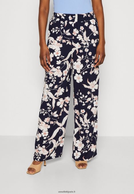 femmes pantalon noir/blanc cassé/multicolore 006BT619 Anna Field - Image 1