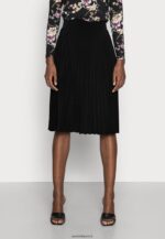 femmes plisse jupe trapèze mini jupe trapèze noir 006BT776 Anna Field