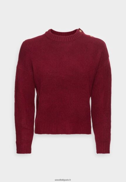 femmes pull bordeaux 006BT846 Anna Field