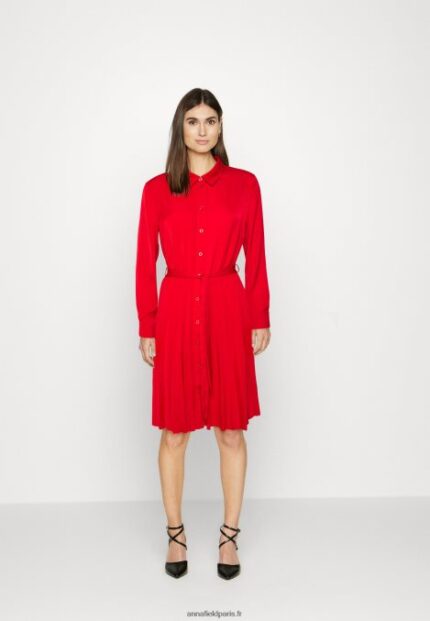 femmes robe chemise rouge foncé 006BT85 Anna Field