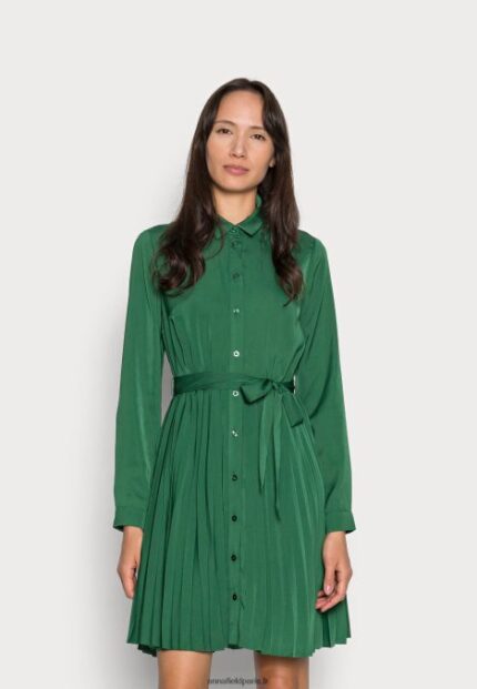 femmes robe chemise vert foncé 006BT80 Anna Field