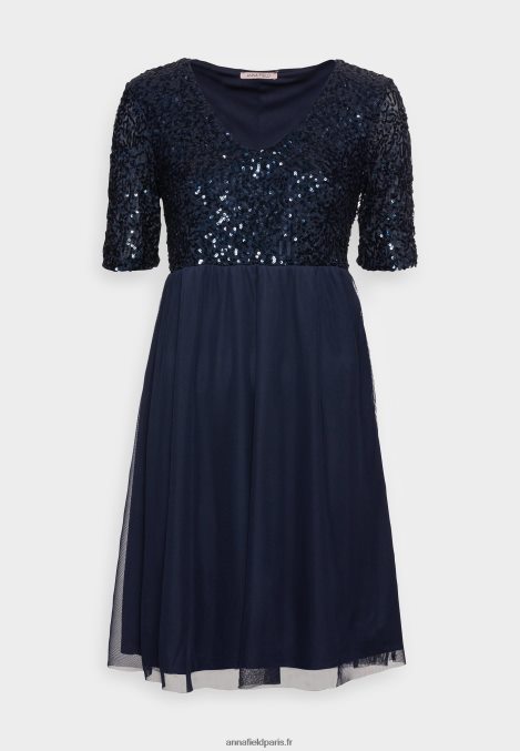 femmes robe de cocktail robe de soirée bleu foncé 006BT40 Anna Field - Image 1