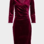 femmes robe de cocktail robe de soirée bordeaux 006BT73 Anna Field