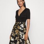 femmes robe de cocktail robe de soirée noir/or 006BT50 Anna Field