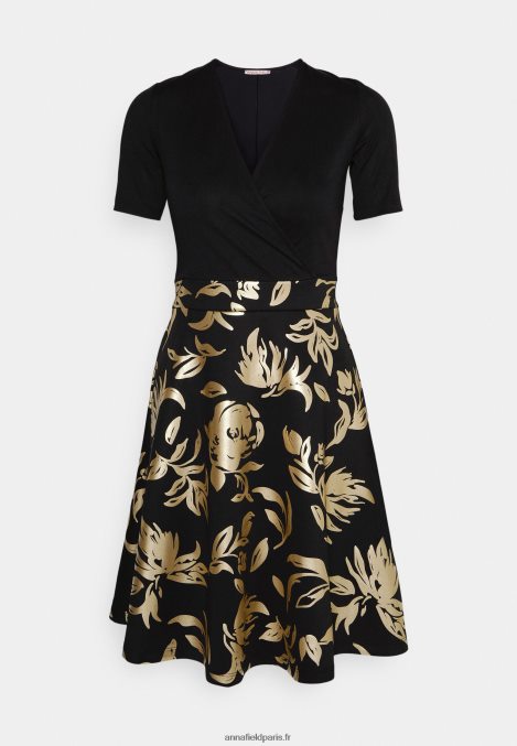 femmes robe de cocktail robe de soirée noir/or 006BT50 Anna Field - Image 4