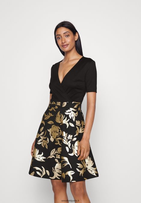 femmes robe de cocktail robe de soirée noir/or 006BT50 Anna Field - Image 1