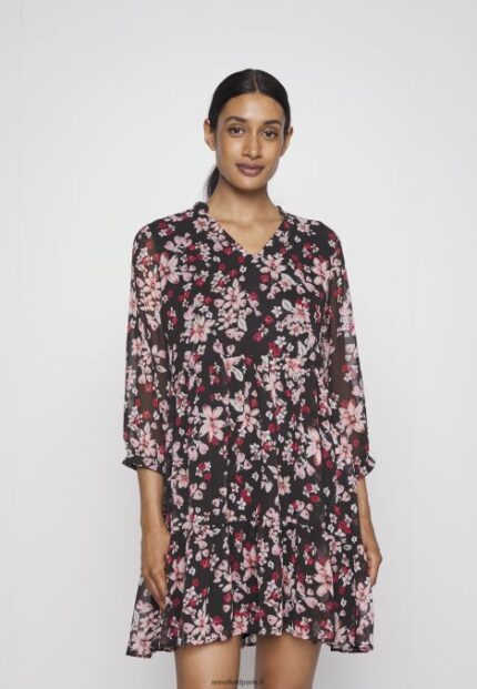 femmes robe de jour rose/noir/multicolore 006BT31 Anna Field