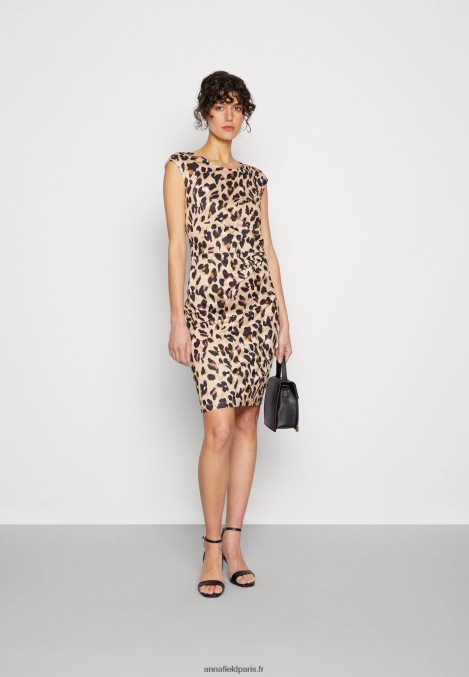 femmes robe en jersey noir/beige/multicolore 006BT161 Anna Field - Image 2