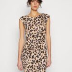 femmes robe en jersey noir/beige/multicolore 006BT161 Anna Field