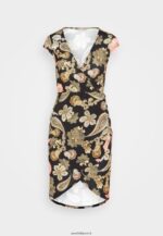 femmes robe en jersey noir/multicolore 006BT189 Anna Field - Image 5