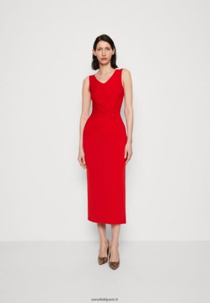 femmes robe en jersey rouge 006BT46 Anna Field
