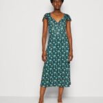 femmes robe en jersey vert/multicolore 006BT110 Anna Field