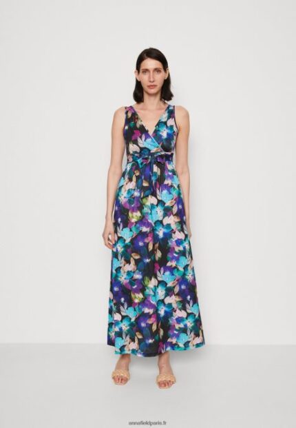 femmes robe longue noir/bleu/multicolore 006BT135 Anna Field