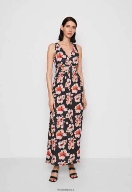 femmes robe longue noir/rose/multicolore 006BT141 Anna Field