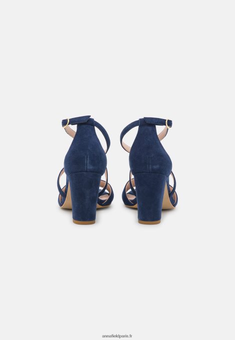femmes sandales à talons hauts en cuir bleu foncé 006BT1370 Anna Field - Image 4