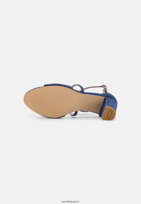 femmes sandales à talons hauts en cuir bleu foncé 006BT1370 Anna Field - Image 5