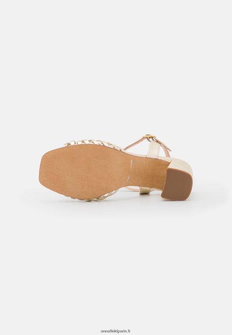 femmes sandales à talons hauts en cuir doré 006BT1397 Anna Field - Image 5