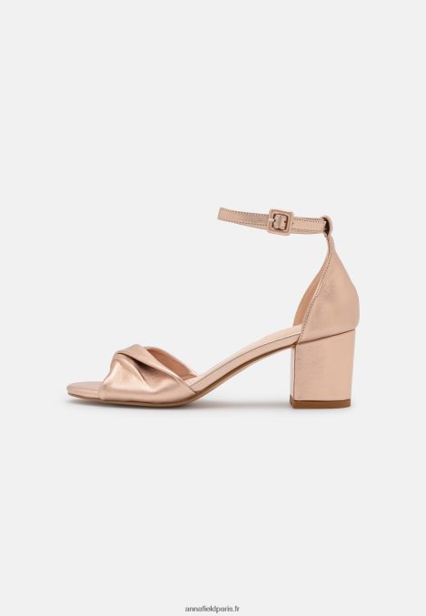 femmes sandales en cuir couleur or rose 006BT1310 Anna Field - Image 2