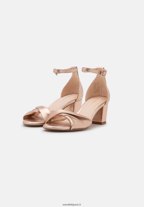 femmes sandales en cuir couleur or rose 006BT1310 Anna Field - Image 3