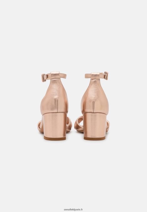 femmes sandales en cuir couleur or rose 006BT1310 Anna Field - Image 4