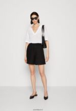 femmes short en mélange de lin noir 006BT858 Anna Field - Image 2