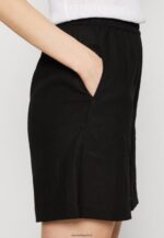 femmes short en mélange de lin noir 006BT858 Anna Field - Image 6