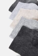 femmes socquettes côtelées douces lot de 5 chaussettes gris/beige 006BT1135 Anna Field - Image 2
