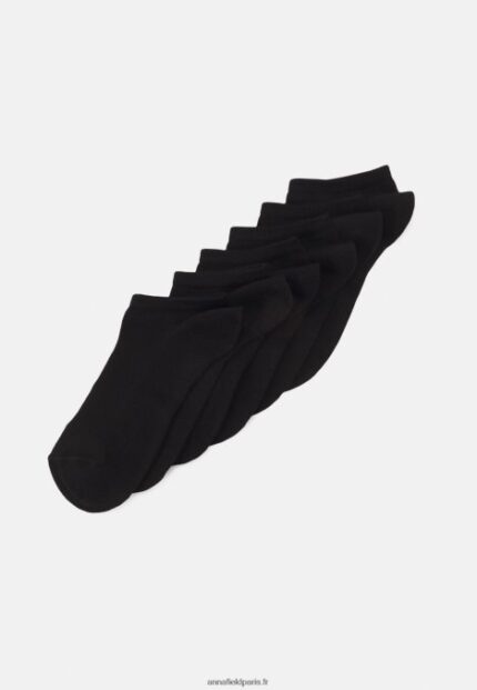 femmes socquettes souples lot de 6 chaussettes noir 006BT1128 Anna Field