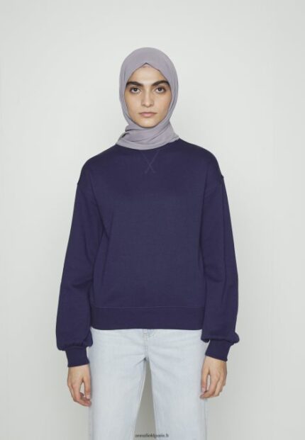 femmes sweat bleu foncé 006BT757 Anna Field