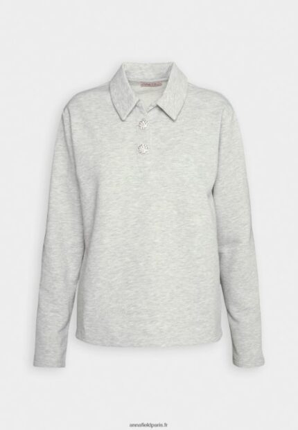 femmes sweat chiné gris clair 006BT762 Anna Field