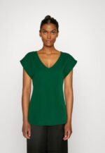 femmes t-shirt basique vert foncé 006BT326 Anna Field