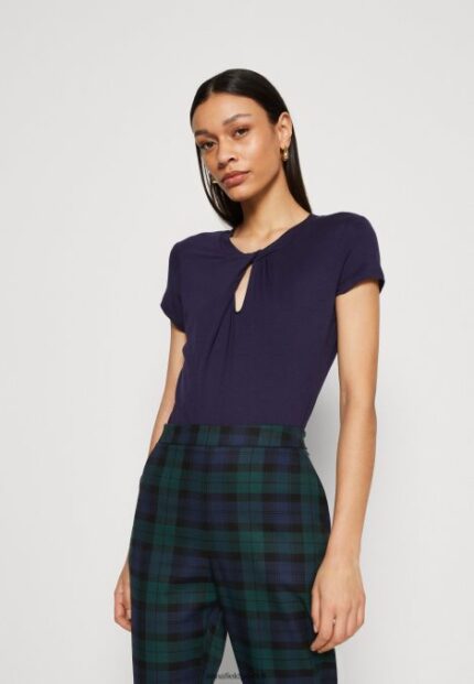 femmes t-shirt imprimé bleu foncé 006BT355 Anna Field