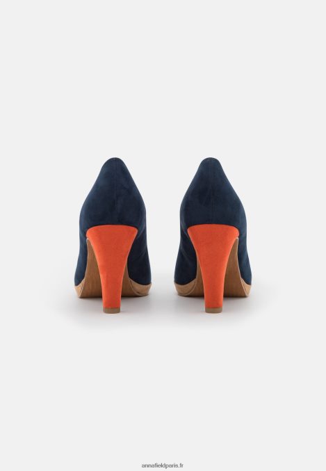 femmes talons classiques bleu marine/multicolore 006BT1756 Anna Field - Image 4