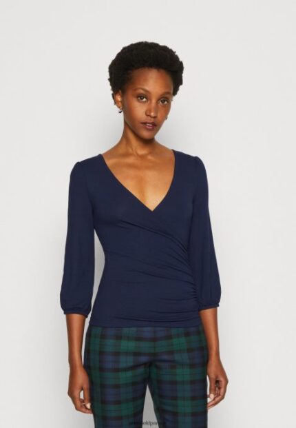 femmes top manches longues bleu foncé 006BT536 Anna Field
