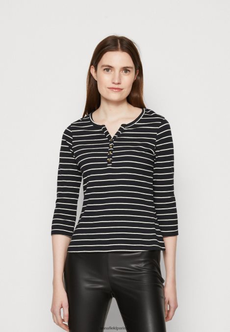 femmes_top_manches_longues_noir_blanc_006bt531_anna_field.jpg femmes top manches longues noir blanc 006BT531 Anna Field - Image 1